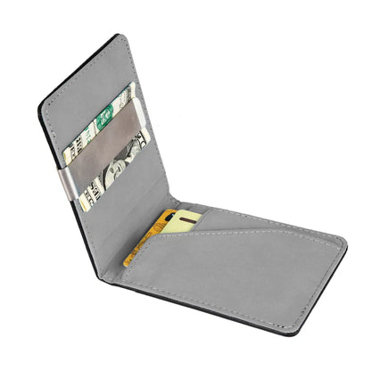 Unisex PU Leather Wallet RFID Blocking Slim Bifold Credit Card Holder With Money Clip - view 4