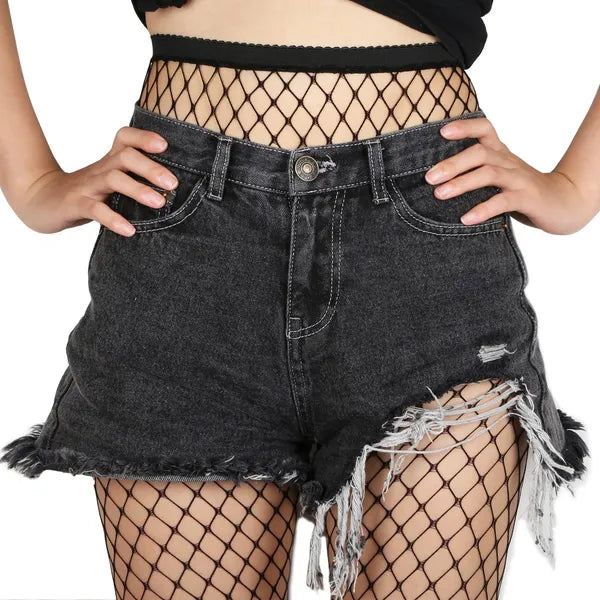 Women Fishnet Tights Sexy High Waist Fishnet Pantyhose Stretchy Mesh Hollow Out Tights Stockings - view 5