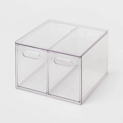 All Purpose 2 Drawer Storage Clear