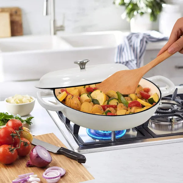Enameled Cast Iron Dutch Oven, 3.8 Quart Dutch Oven Pot With Lid, Non Stick Cast Iron Pot, Round Oven Safe Up To - view 3