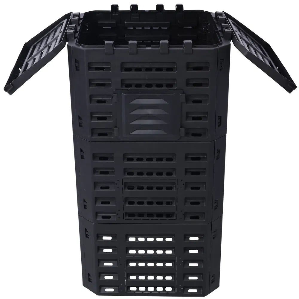 Garden Composter Bin Made From Recycled Plastic - 132 Gallons - 500Liter Large Compost Bin - view 4