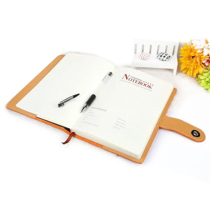PU Leather Cover Notebook Memopad With Calendar World Map And Silk Ribbon - view 3