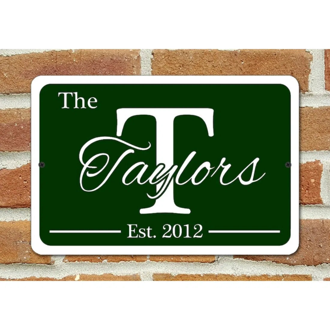 Personalized Family Name Metal Sign Customization Indoor Outdoor Various Colors - view 6