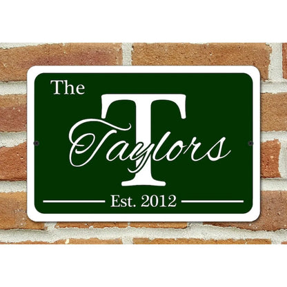 Personalized Family Name Metal Sign Customization Indoor Outdoor Various Colors - view 6
