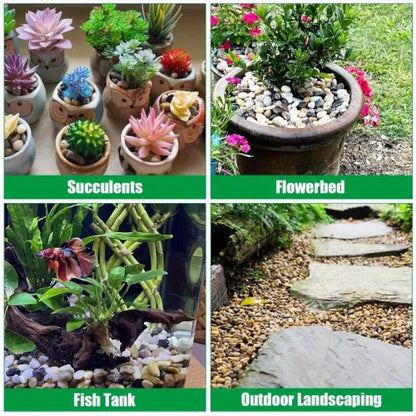 38lbs Decorative Garden Stone Outdoor Landscaping, Walkways, Yard, 1-3 Inch Large Polished River Rocks For Plants Pots - view 6