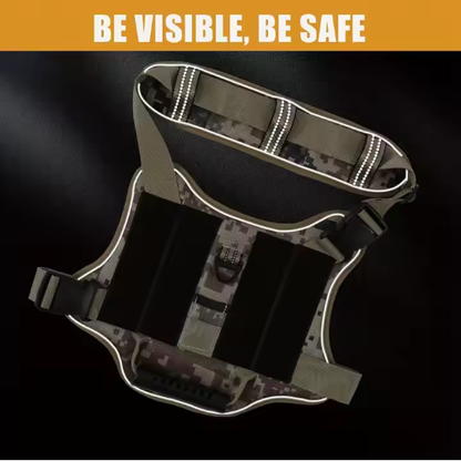 USLOCAL Tactical Service Dog Harness With Control Handle No Pulling Adjustable Reflective Pet Vest Harness Easy Walking - view 10