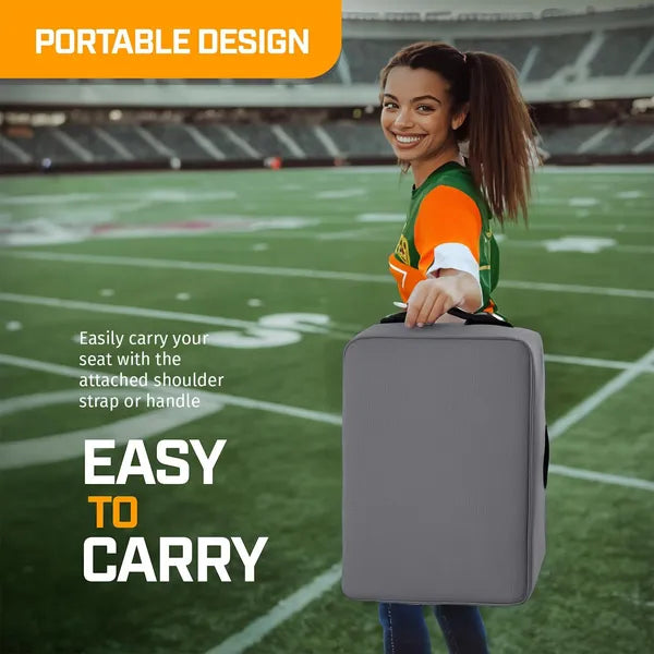 Alpcour Portable Extra Thick Stadium Seat Cushion - 21x 15 Inch Bleacher Cushion With Side Pocket - view 5