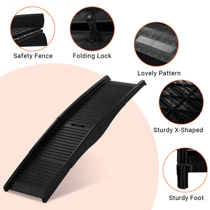 60 inch Nonslip Folding Dog Ramp, Tri-Fold Portable Lightweight Pet Ramp for Cars, Trucks and SUVs - view 10