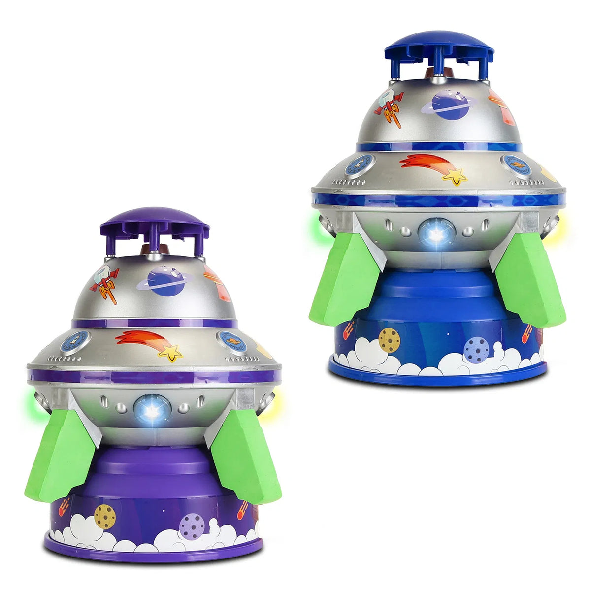 UFO Water Sprinkler Outdoor Summer Rocket Toy With Colorful LED Lights Spinning 1.64FT To 6.56FT Adjustable Height - view 6