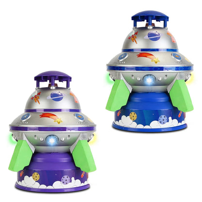 UFO Water Sprinkler Outdoor Summer Rocket Toy With Colorful LED Lights Spinning 1.64FT To 6.56FT Adjustable Height - view 6