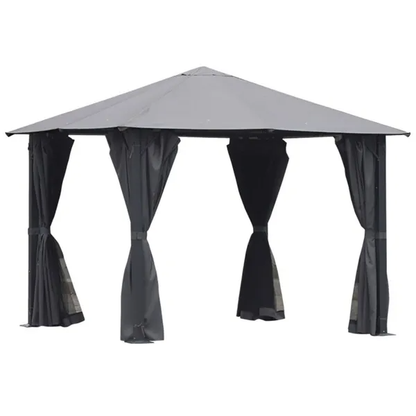 10ft X 10ft Patio Gazebo-Black-AS - view 2
