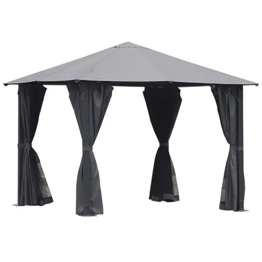 10ft X 10ft Patio Gazebo-Black-AS - view 2