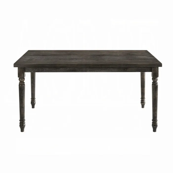 Weathered Grey Dining Table With Rectangular Top - view 4