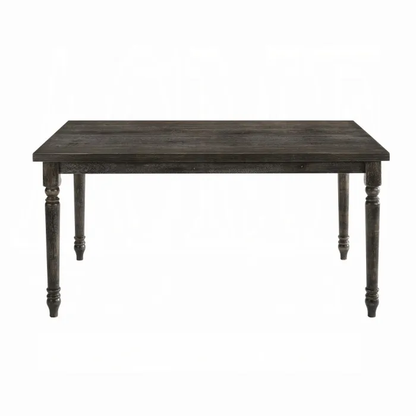 Weathered Grey Dining Table With Rectangular Top - view 4