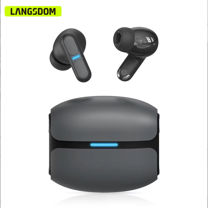 Langsdom Gaming Headset Bluetooth Earphone With Mic Bass Audio Stereo HiFi TWS True Wireless Earbuds Sports LED - view 4