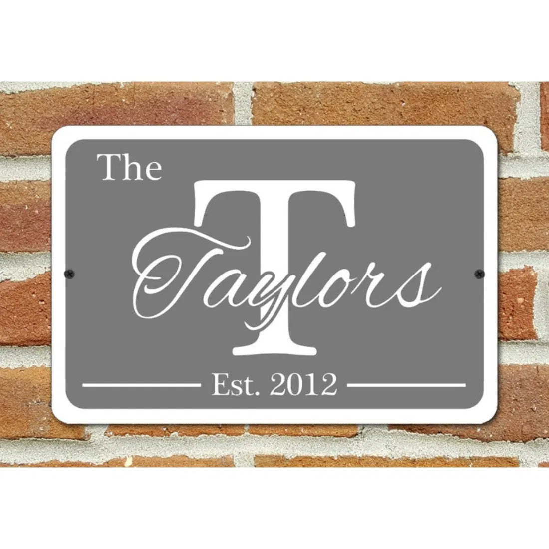 Personalized Family Name Metal Sign Customization Indoor Outdoor Various Colors - view 5