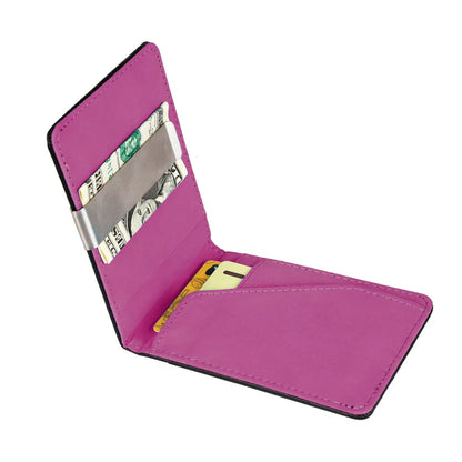 Unisex PU Leather Wallet RFID Blocking Slim Bifold Credit Card Holder With Money Clip - view 8