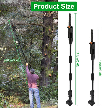 6in Cordless Pole Saw 7.4FT Maximum Extendable Length 35FT S Speed Electric Pole Chainsaw 2Pcs 3.0Ah Batteries - view 9