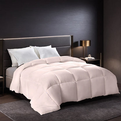 2-Pack Pink Oversized Duvet Inserts. Crafted From Comfortable, Breathable Fabric