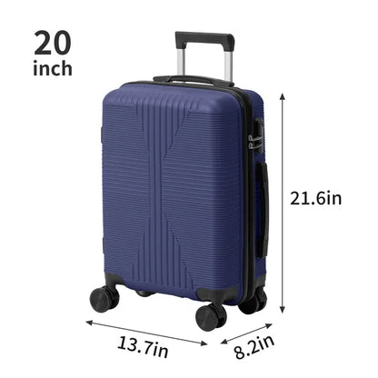 Non-TSA Customs Lock 3-in-1 PP Trolley Case, 20in, 24in, 28in, PP, Navy Blue - view 4