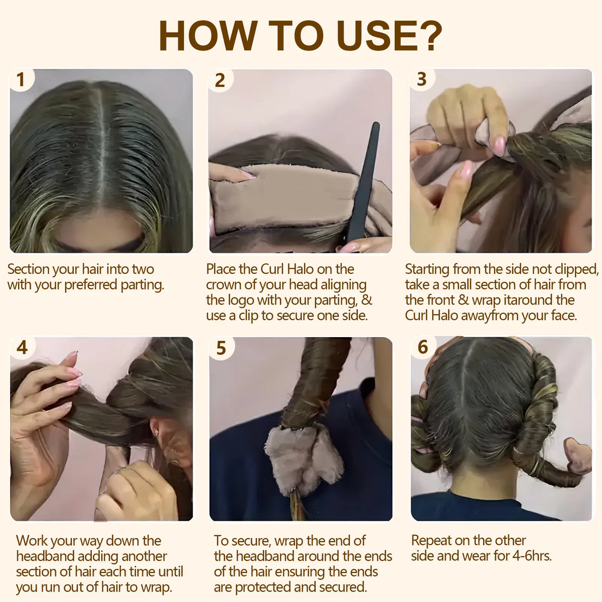 Satin Heatless Hair Curler, Lazy Natural Soft Wave DIY Heatless Curls For Sleep In Overnight, For All Hair Types - view 2