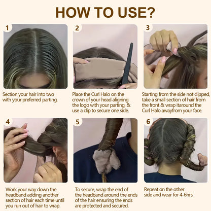 Satin Heatless Hair Curler, Lazy Natural Soft Wave DIY Heatless Curls For Sleep In Overnight, For All Hair Types - view 2