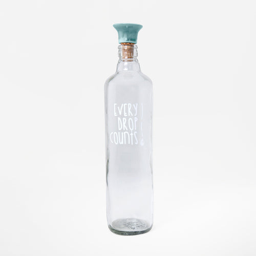 Drop Glass Water Bottle With Ceramic Stopper-750 ML - view 5