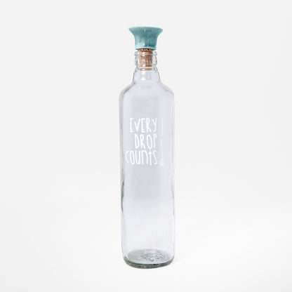 Drop Glass Water Bottle With Ceramic Stopper-750 ML - view 5