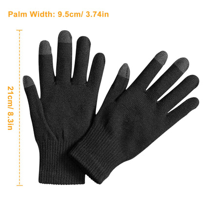 3 Color Options -- 1 Pair Unisex Winter Knit Gloves Touchscreen Outdoor Windproof Cycling Skiing Warm Gloves - view 5