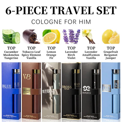 6pcs Set, 1.18fl.oz 35ml Each Bottle, Men's Eau De Toilette Spray, Long-Lasting Perfume, 6 Different Scent - view 2
