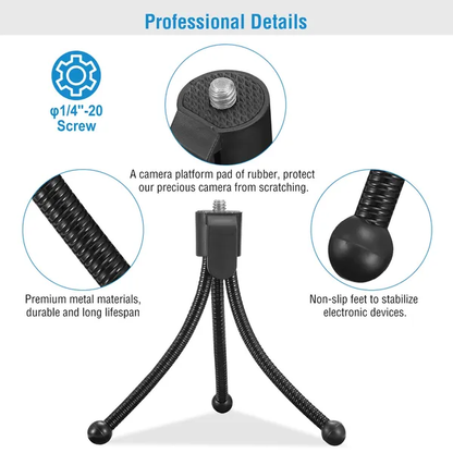 Tripod Stand For Camera Mini Projector Flexible Tripod Holder Heavy Duty Camera Tabletop Mount - view 3