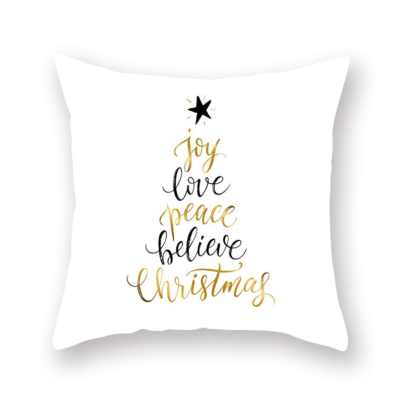 Home Golden Christmas Pillow Cover - view 2