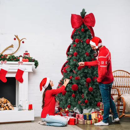 7.5 FT Artificial Christmas Tree With DIY 300 Warm White LED Lights - view 2