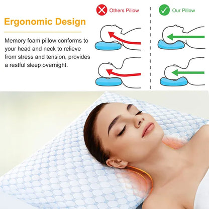 Bed Pillows Cooling Memory Foam Pillow Ventilated With Cooling Gel Infused Memory Foam Heat Moisture Reducing Cooling - view 2