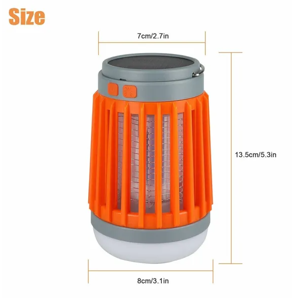 Solar USB Mosquito Killer Light Electronic Fly Bug Insect Zapper Trap Pest Lamp