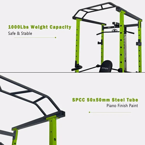 Home Gym sets Multi-functional Power Cage,Home Adjustable Pullup Squat Rack 1000Lbs Capacity Comprehensive Fitness - view 3
