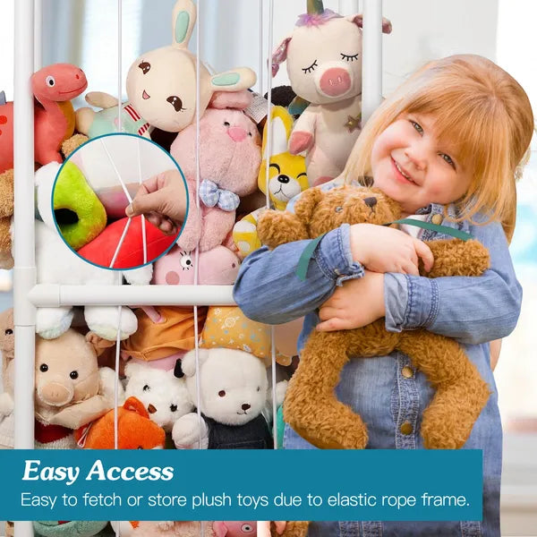 Stuffed Animal Storage PVC Plush Organizer Shelf Plush Stuffed Animal Holder Standing Kids Toy Storage Cage - view 2