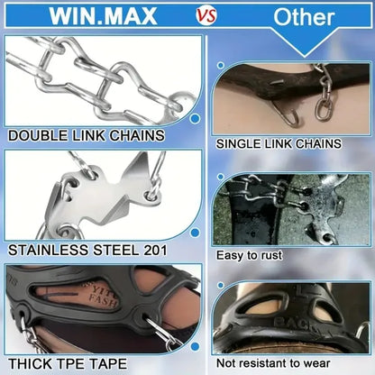 Universal Anti-slip Grip Spikes, Upgraded Universal Anti-slip Spikes For Ice Skates And Boots, With 19 Steel Spikes - view 4