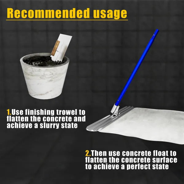 Bull Float Concrete Tools,48''×8'' Magnesium Aluminum Alloy Concrete Float with 4 Combinable Handles - view 7