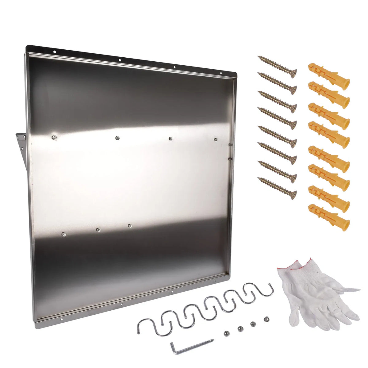 Range Backsplash with Shelf 29.5 x 29.5 Inch Range Hood Wall Shield for Range Hood Stainless Backsplash with Storage - view 5