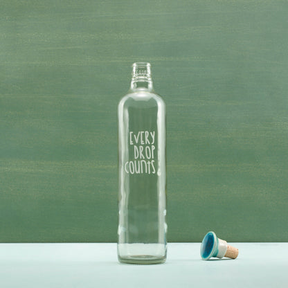 Drop Glass Water Bottle With Ceramic Stopper-750 ML