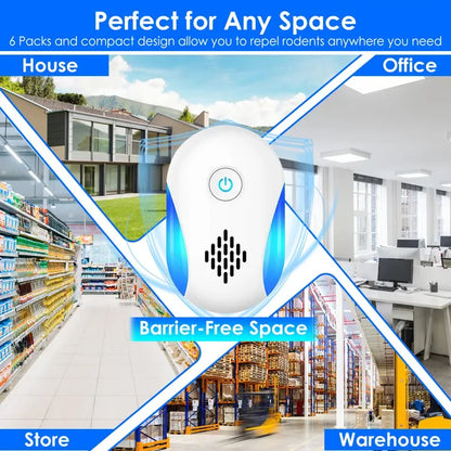 6 Pack Ultrasonic Pest Repeller, Operation Pest Wide Coverage Dual-Frequency Pest Control For Home Apartment Hotel - view 2