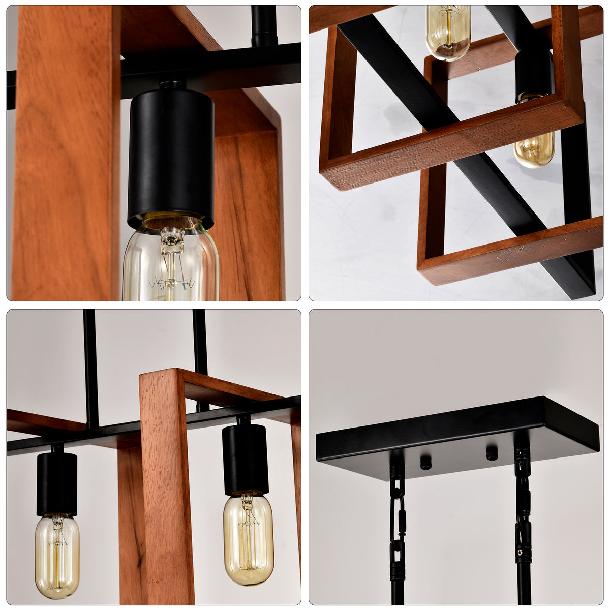 4-Light Kitchen Island Lights Pendant Light Farmhouse Dining Room Light Fixture - view 3