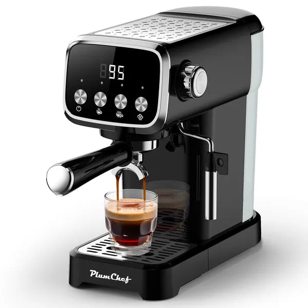 20 BAR Slim Vertical Espresso Machine With Milk Frother, Built-in Cup Warmer, 43 OZ Detachable Tank, For Rich Espresso
