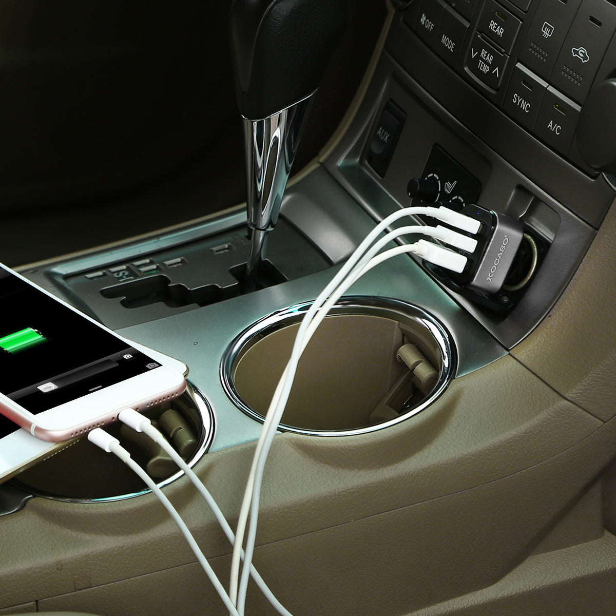 1Pc 3Port USB Car Charger 30W 5.5A For IOS Phone 16 15 14 And More - view 3
