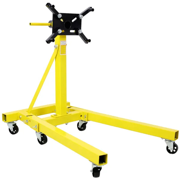 Folding Engine Stand 2000 LBS Capacity Motor Hoist 360 Degree Adjustable Mounting Head Dolly Mover Auto Repair Rebuild - view 9