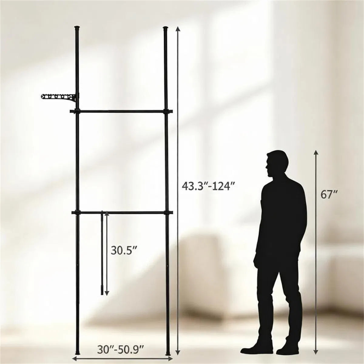 Clothing Supplies with Non-Slip 102.5 Inches - view 2