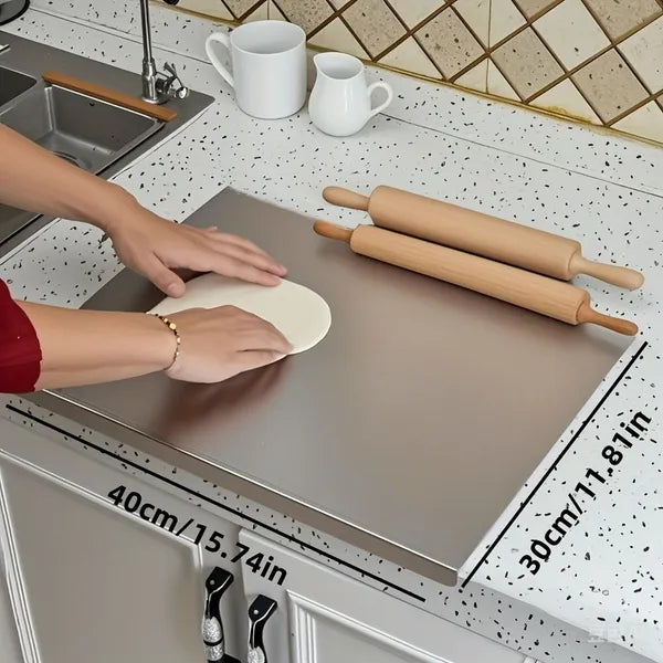 Stainless Steel Cutting Board With Lip For Kitchen Chopping Boards For Countertop Large Metal Cutting Board Over Sink