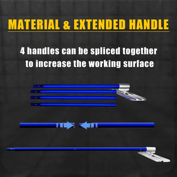 Bull Float Concrete Tools,48''×8'' Magnesium Aluminum Alloy Concrete Float with 4 Combinable Handles - view 3