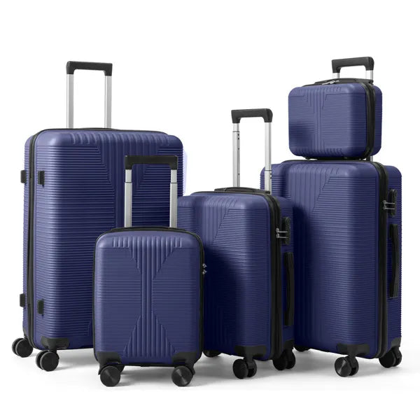 Non-TSA Customs Lock 5-in-1 PP Trolley Case, 12in, 16in, 20in, 24in, 28in PP, Navy Blue - view 6